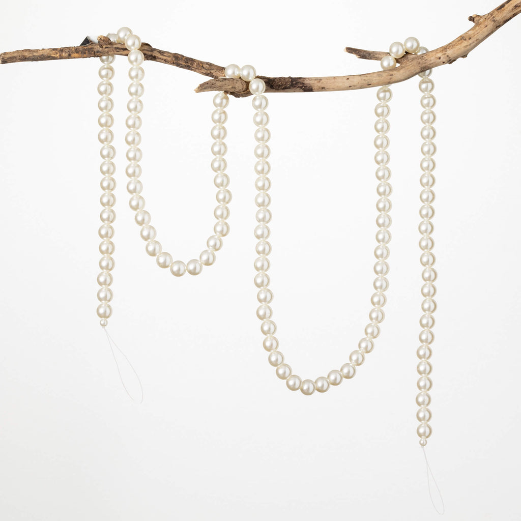 White Pearl Beaded Garland    