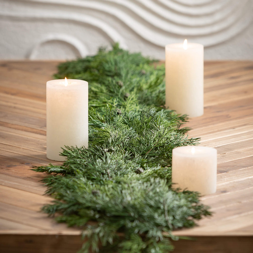 Lush Cypress & Berry Garland  