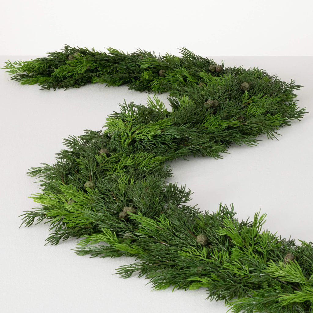 Lush Cypress & Berry Garland  