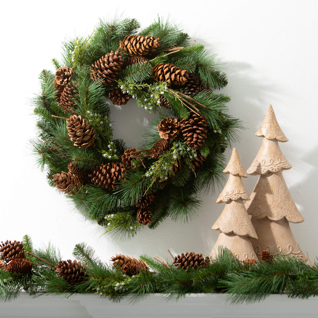 Lush Pine Pinecone Garland    