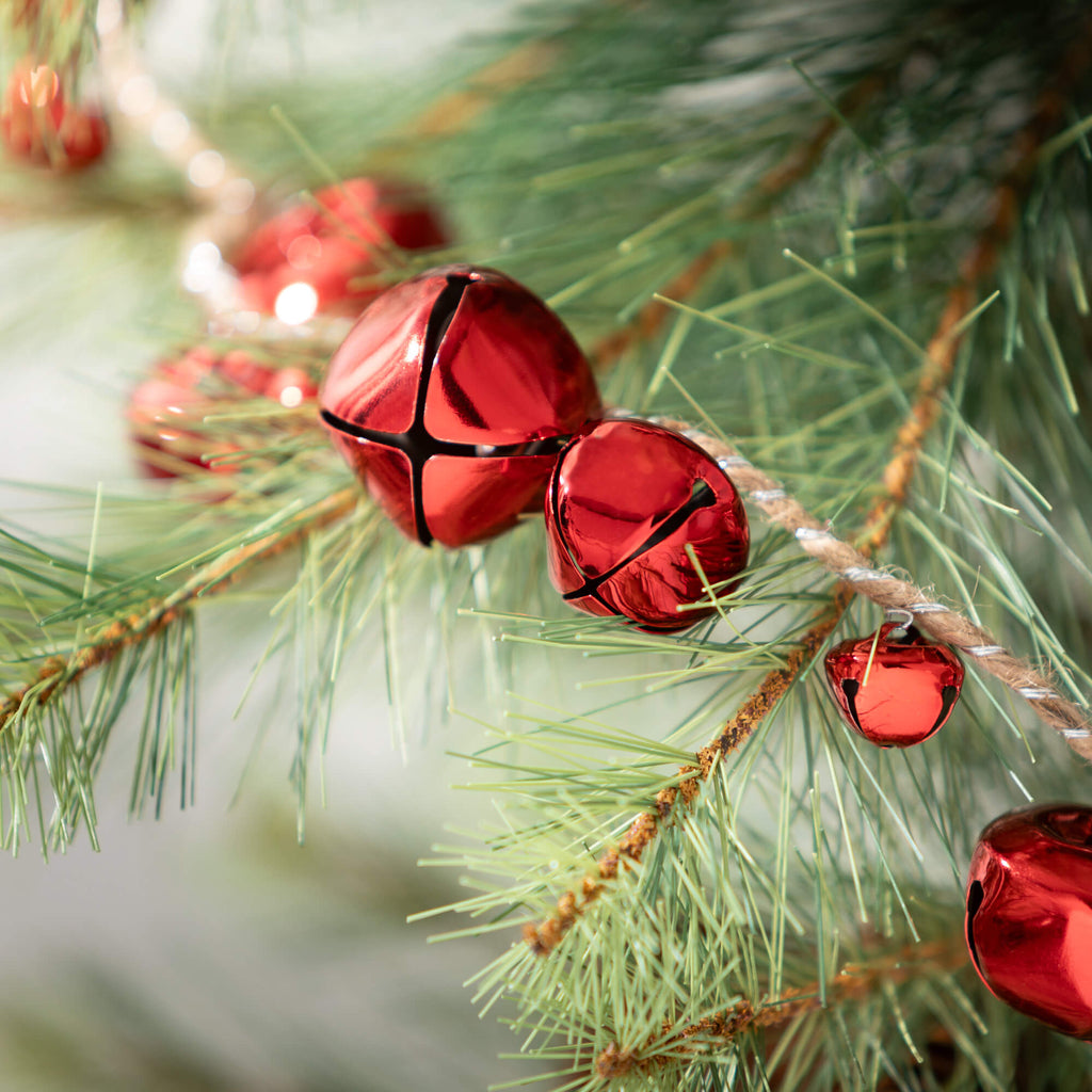 Mixed Red Jingle Bell Garland 