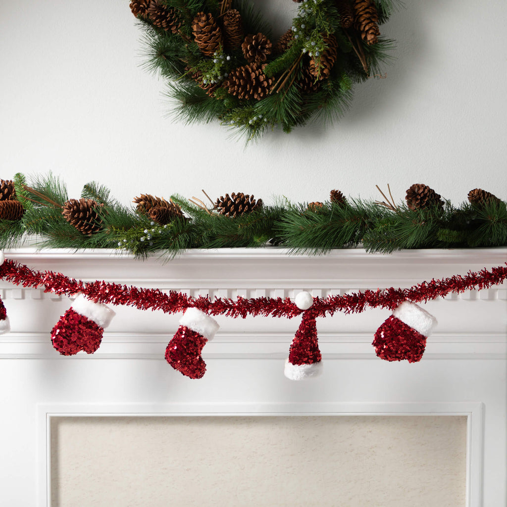 Red Christmas Icon Garland    