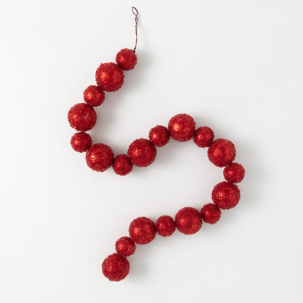 Red Christmas Ball Garland    