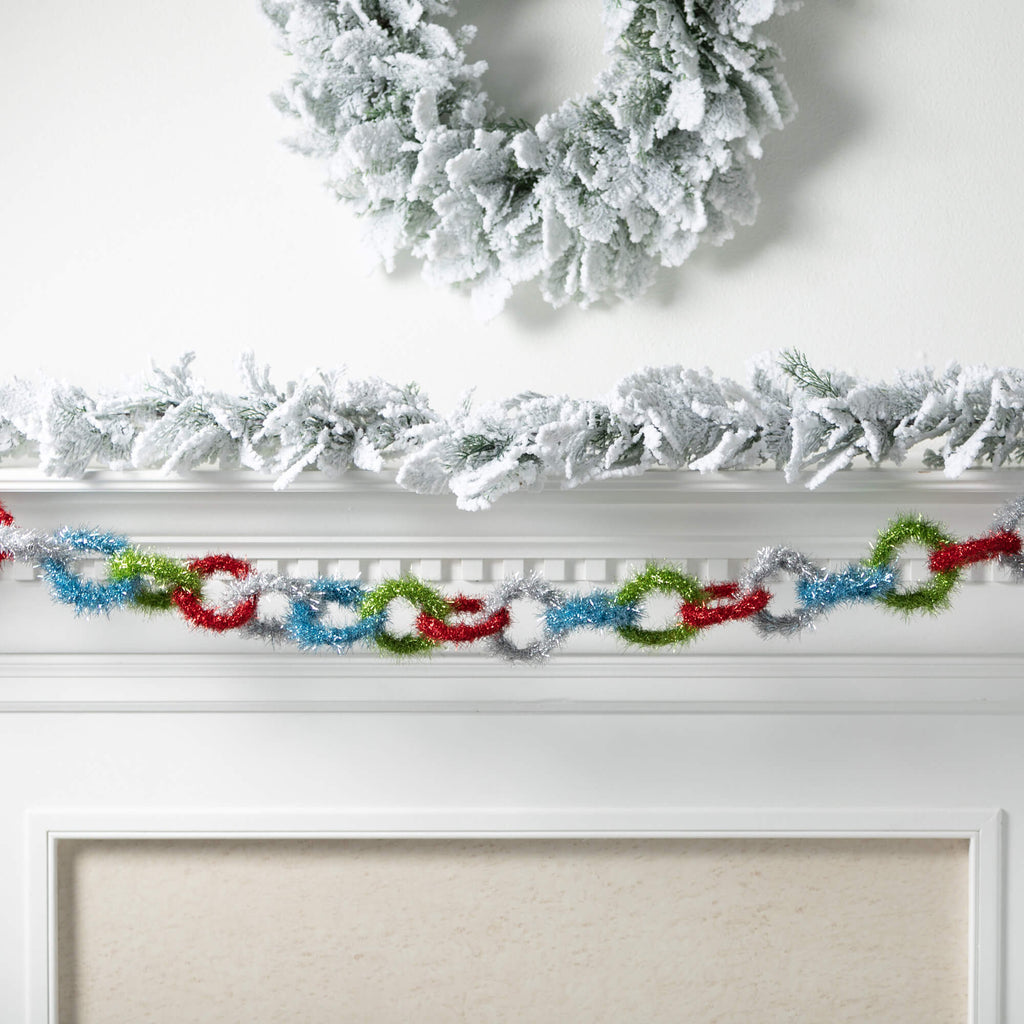 Blue Green Red Link Garland   