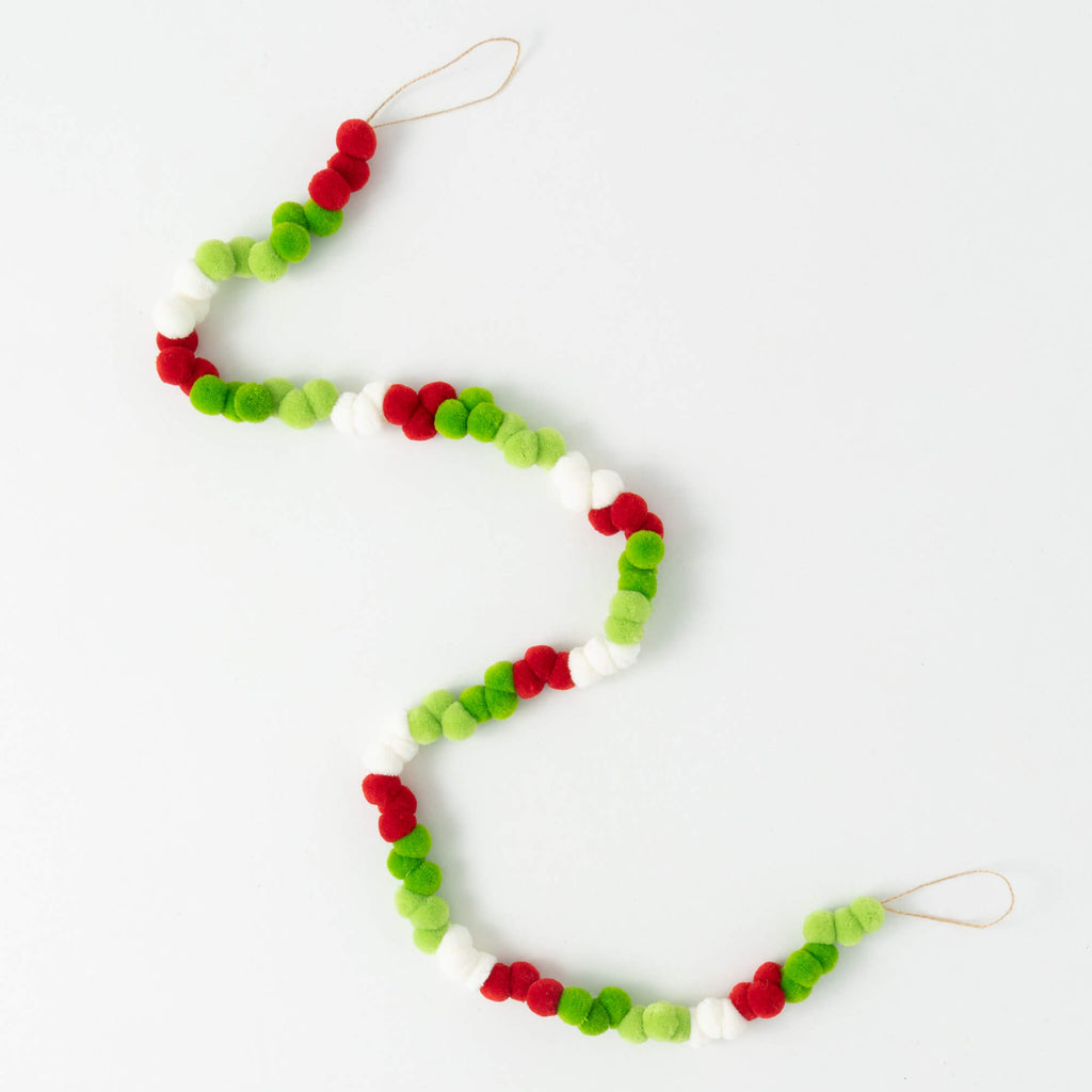 Christmas Pom Pom Garland     