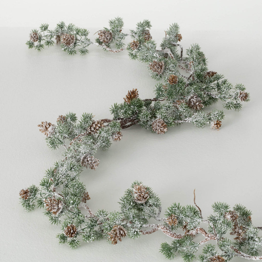 Frosted Pine Pinecone Garland 