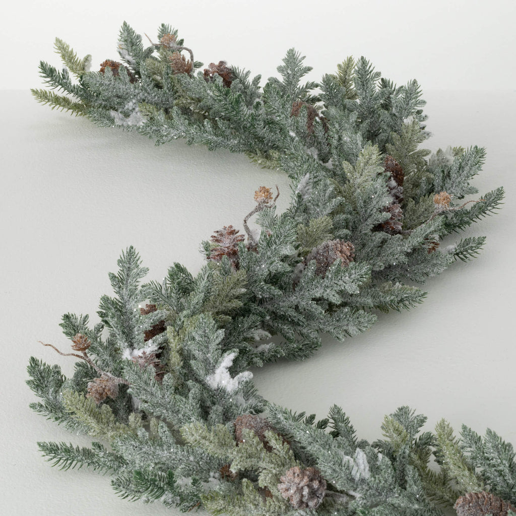 Frosted Pine Pinecone Garland 