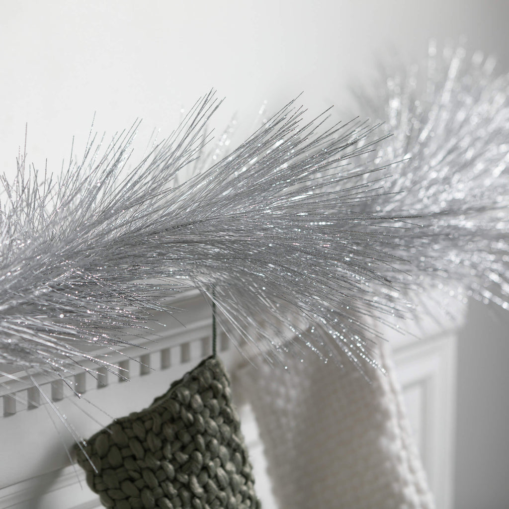 Silver Metallic Pine Garland  