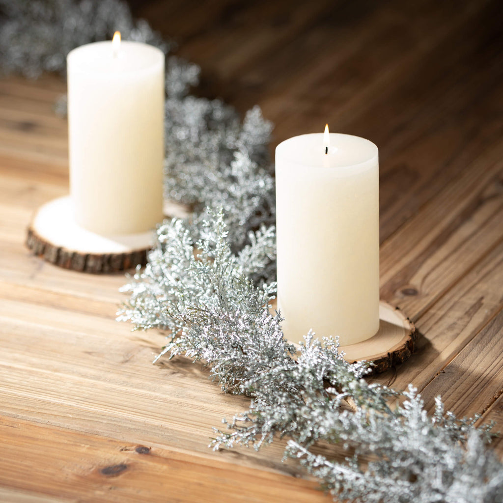 White Bubble Cedar Garland    