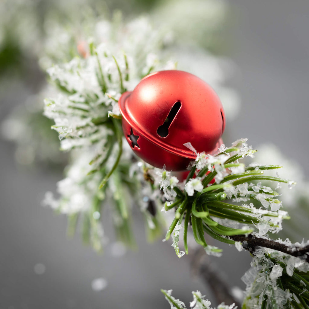 Red Jingle Bell Pine Garland  