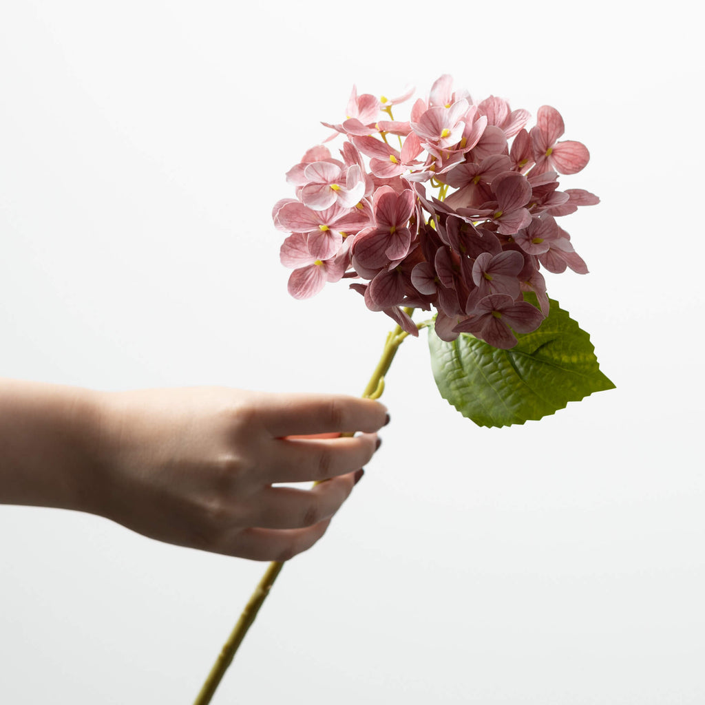 Short Stem Dark Pink Hydrangea