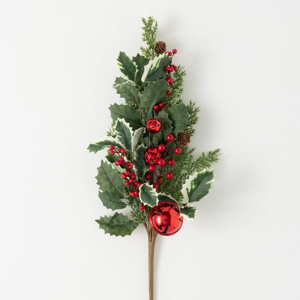 Jingle Bell Holly Pine Spray  