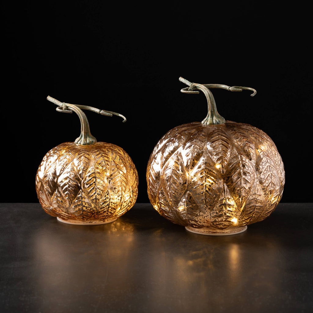 Gold Leaf Pattern Pumpkin Set 