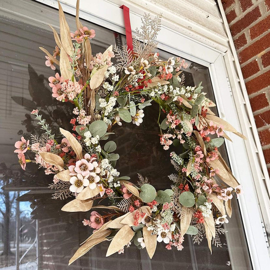 Rust Flower Eucalyptus Wreath 