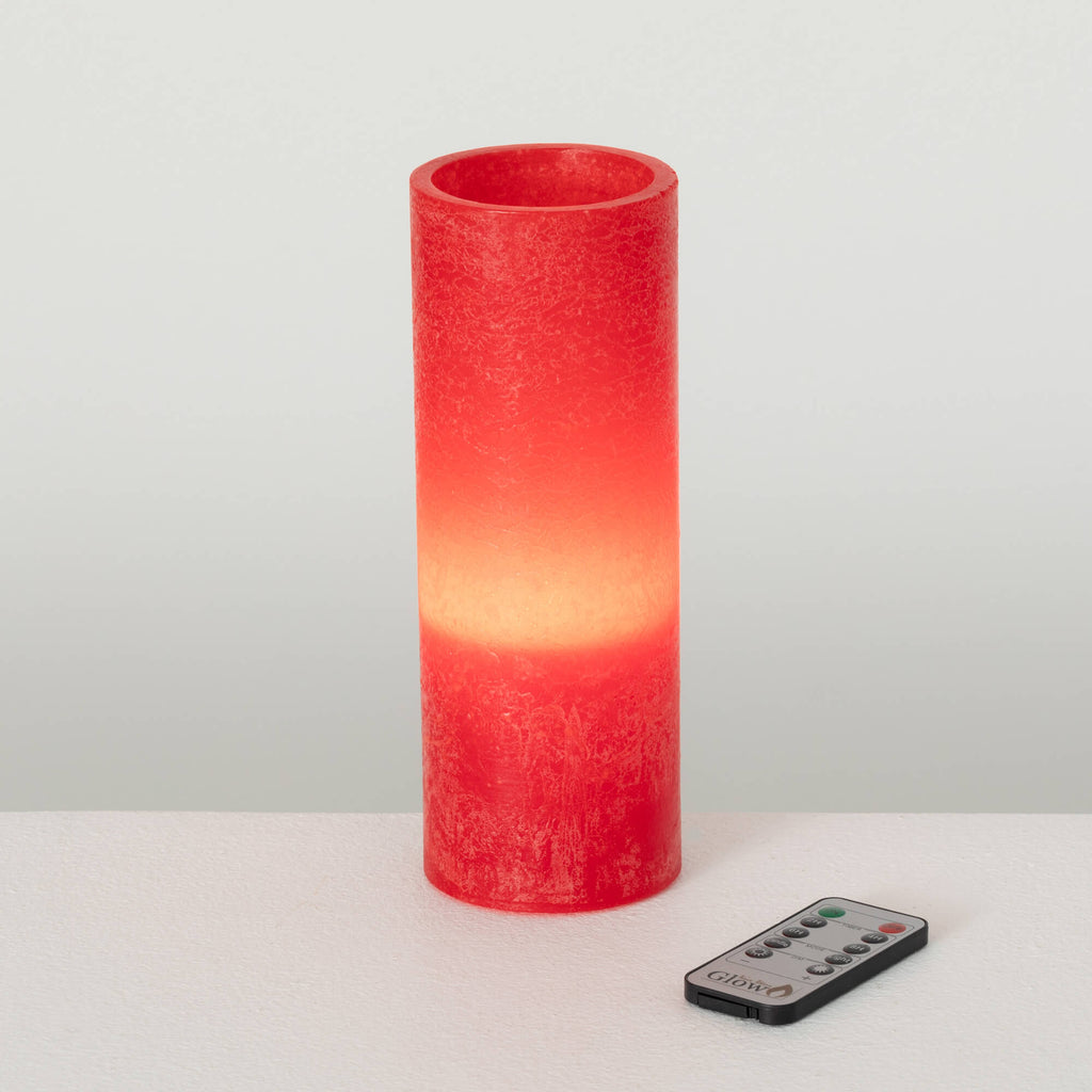 Timber Led Glow Candle - Berry