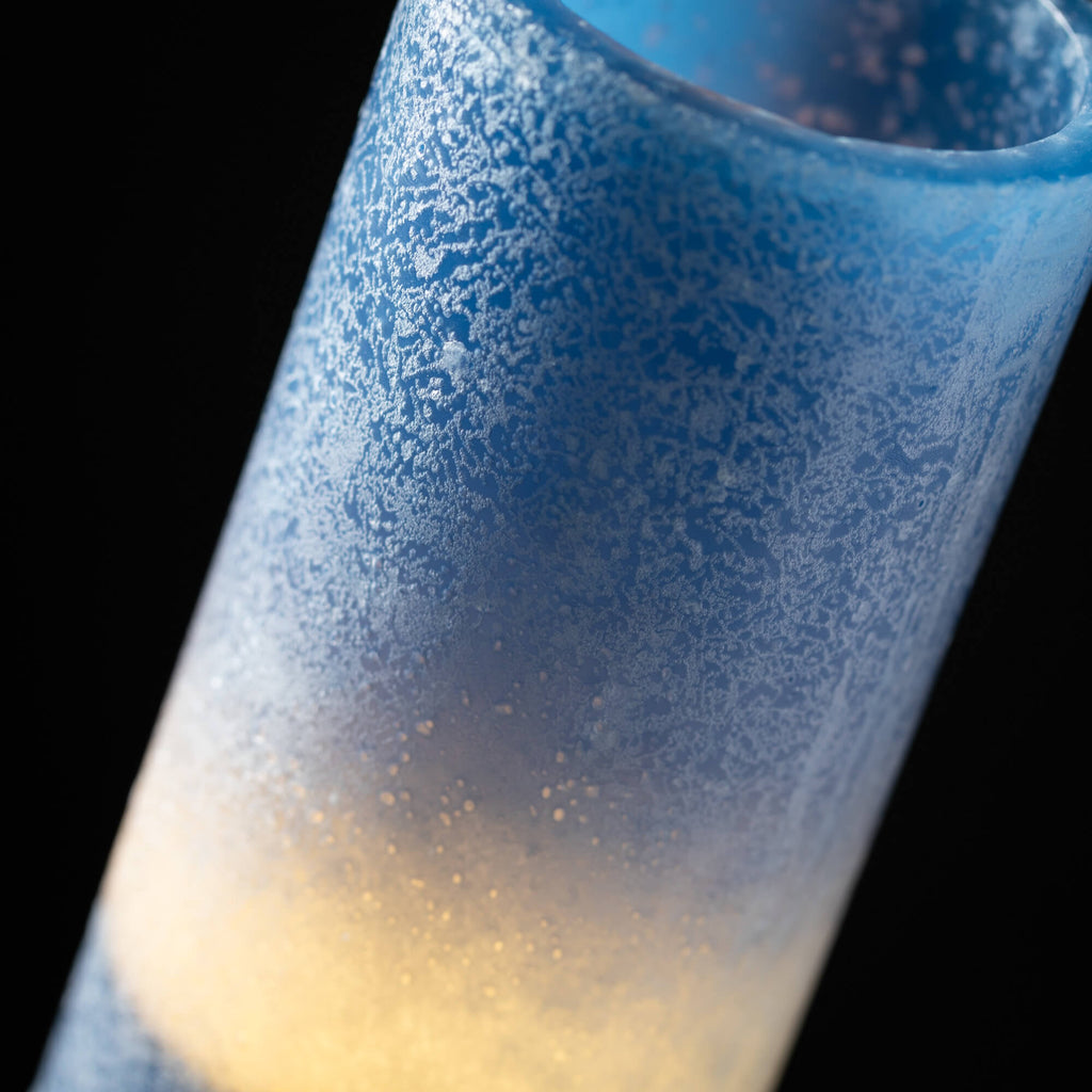 Timber Led Glow Candle - Blue 