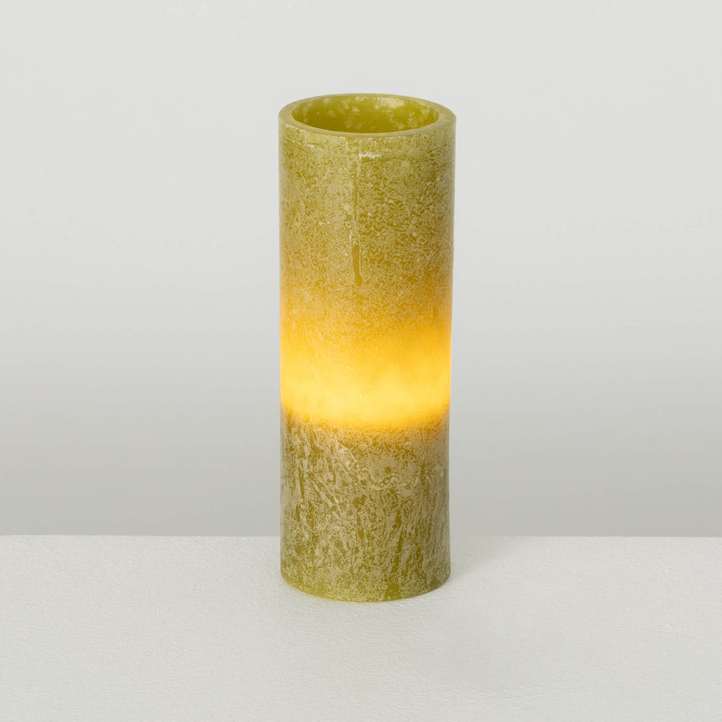 Timber Led Glow Candle - Moss 