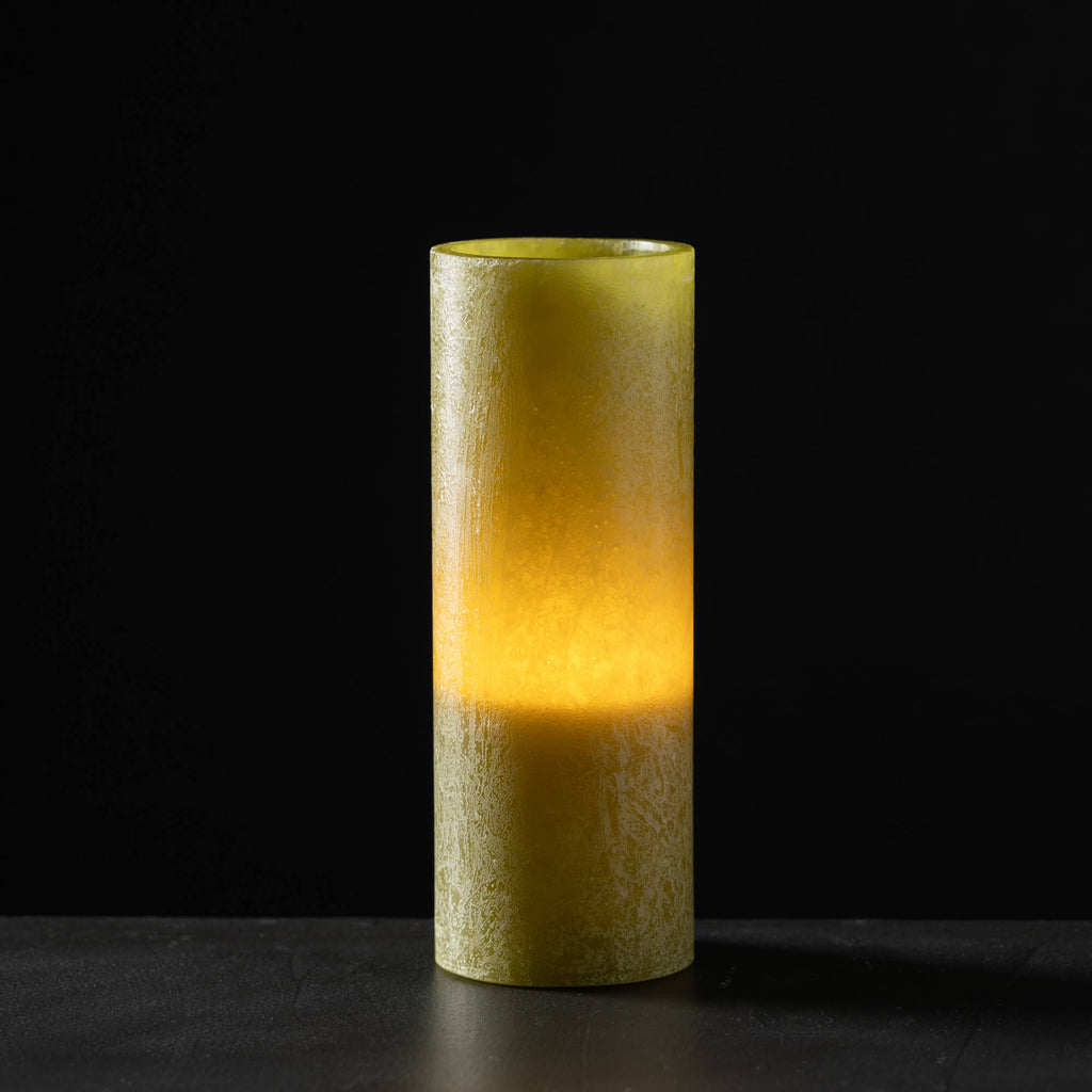 Timber Led Glow Candle - Moss 