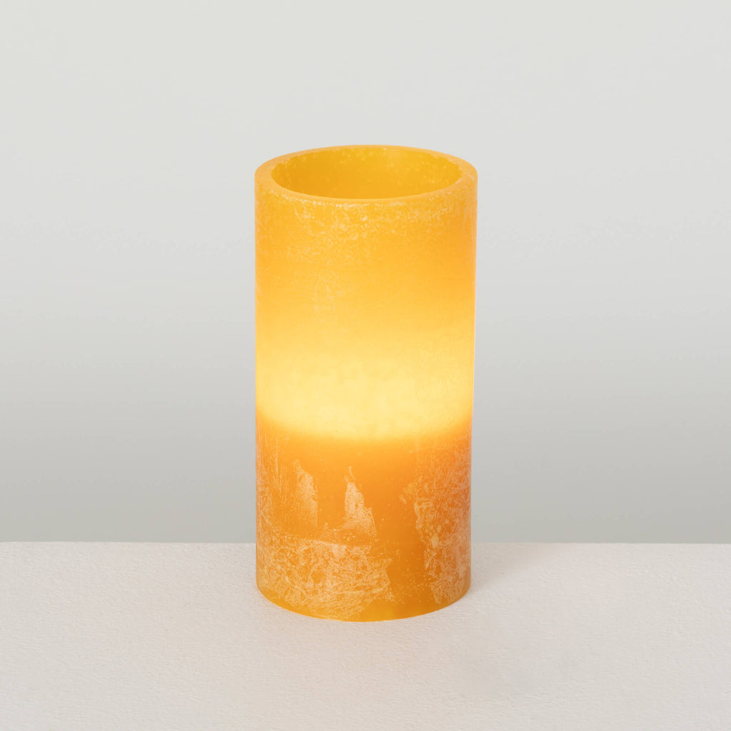 Timber Led Glow Candle - Gold 