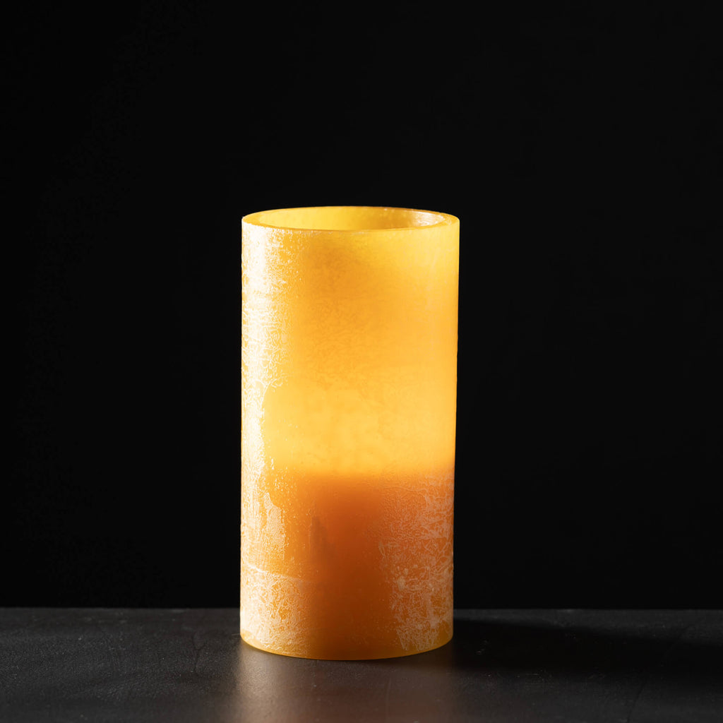 Timber Led Glow Candle - Gold 