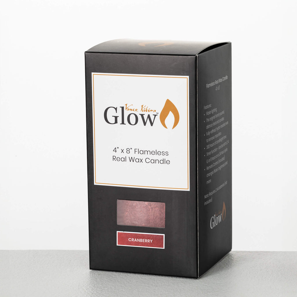 Timber Led Glow Candle - Berry