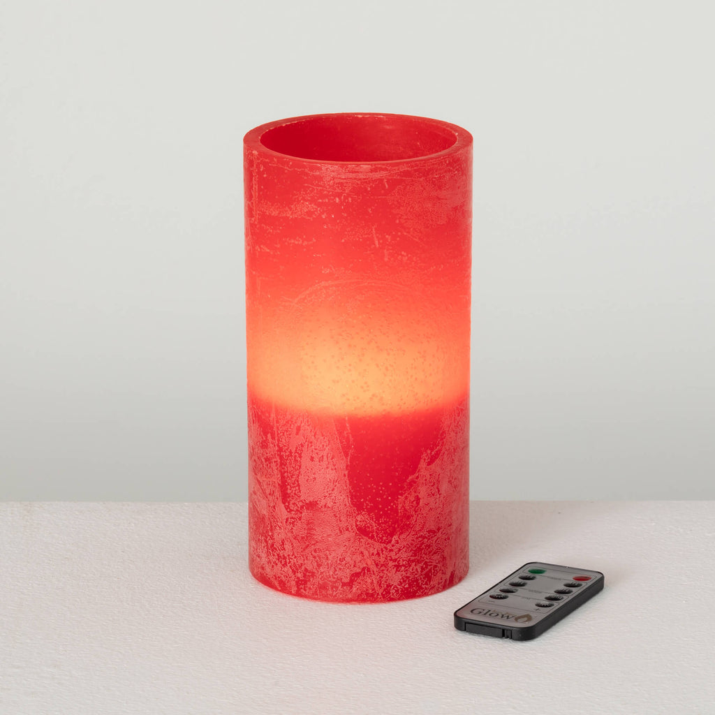 Timber Led Glow Candle - Berry