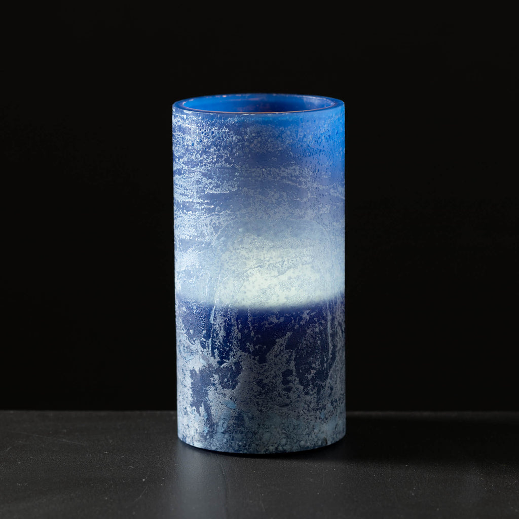 Timber Led Glow Candle - Blue 