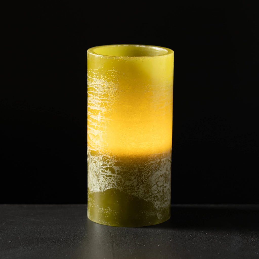 Timber Led Glow Candle - Moss 