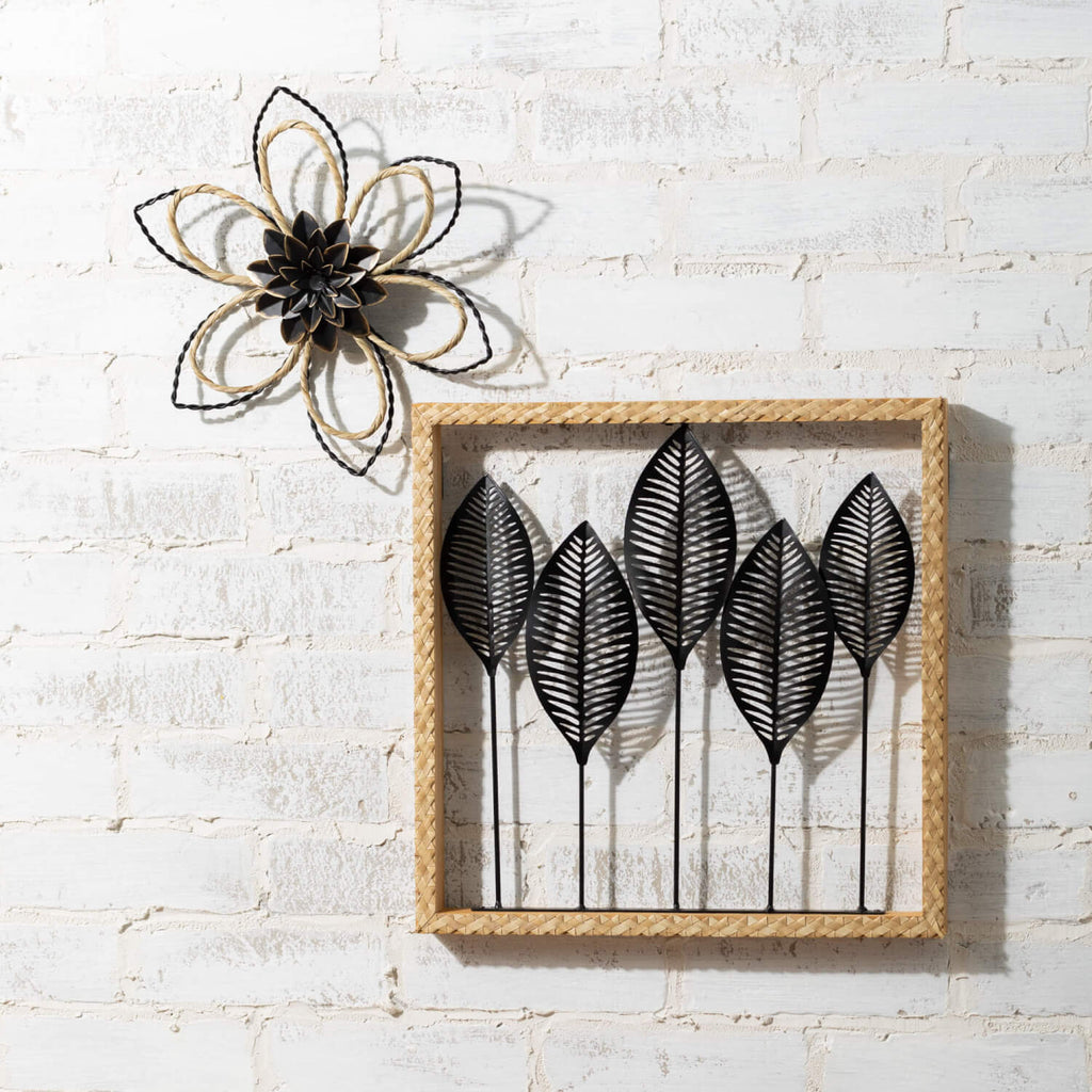 Sculpted Wire Wall Flower Art 