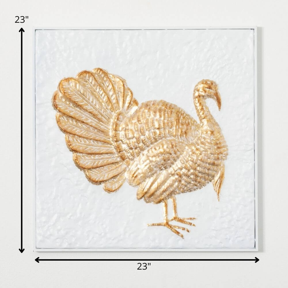 Gilded Turkey Metal Wall Art  