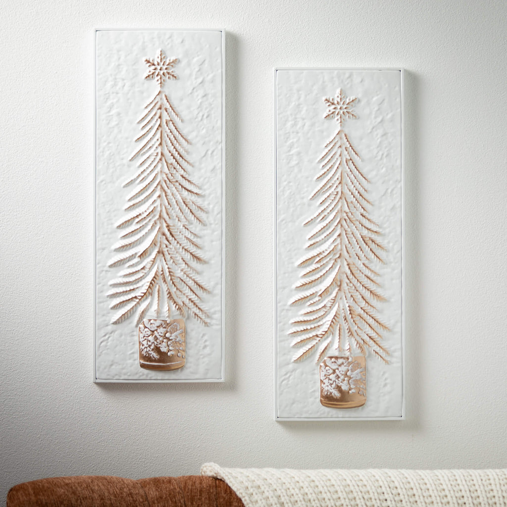 Embossed Tree Wall Decor Set  