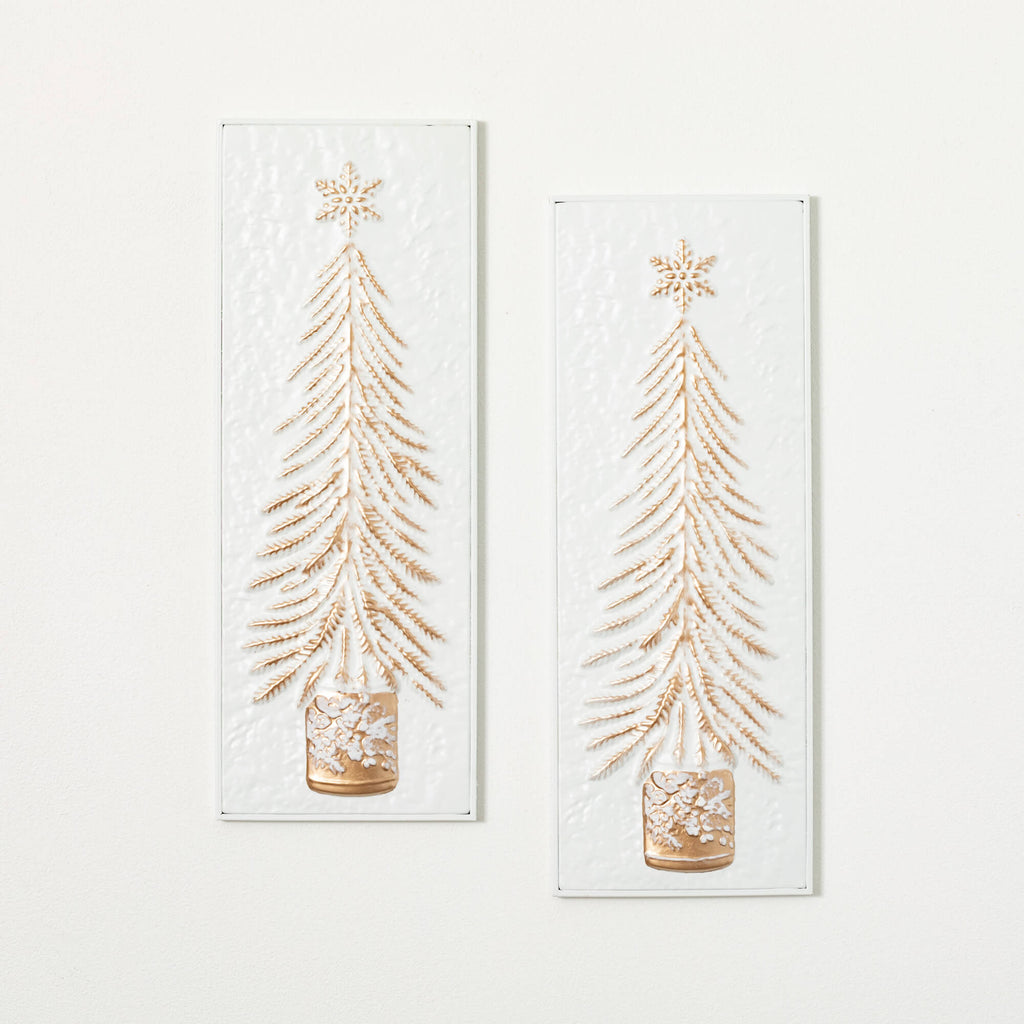 Embossed Tree Wall Decor Set  