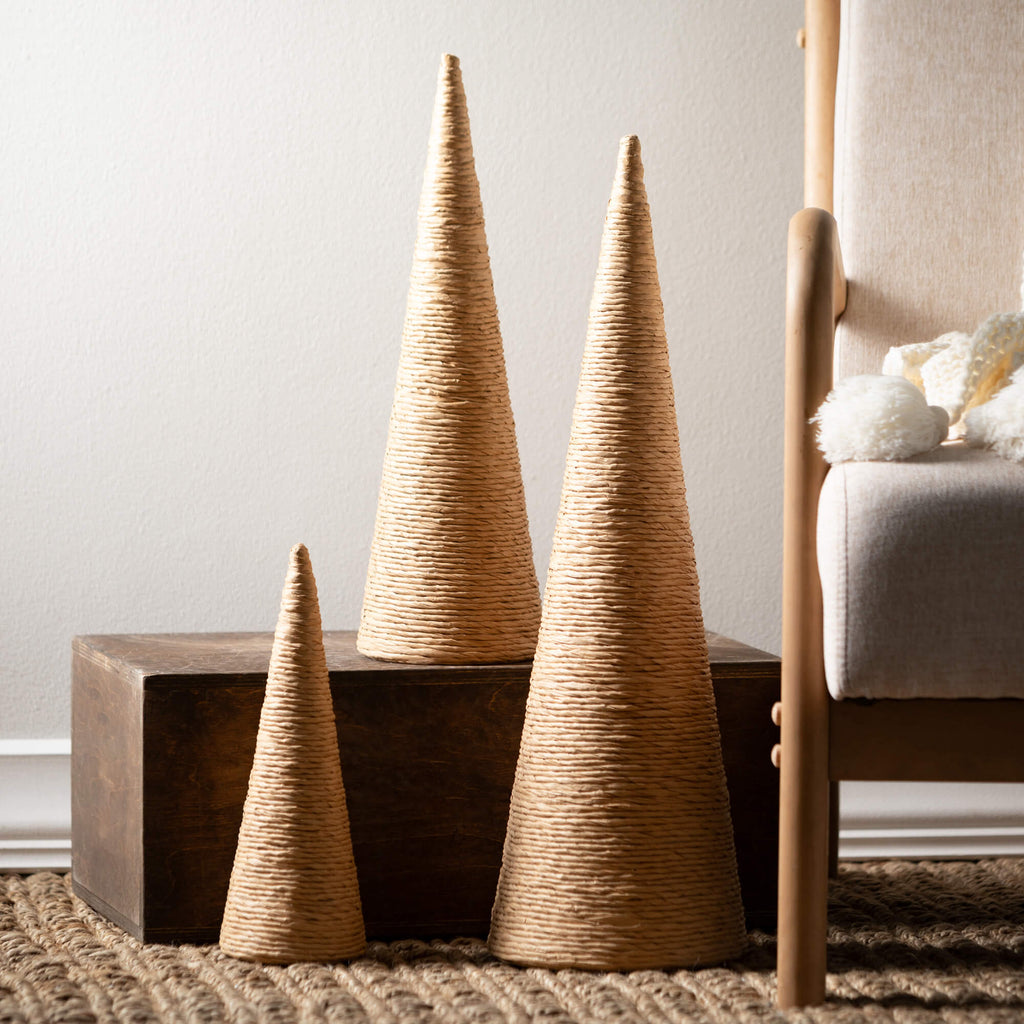 Rope Tabletop Christmas Trees 