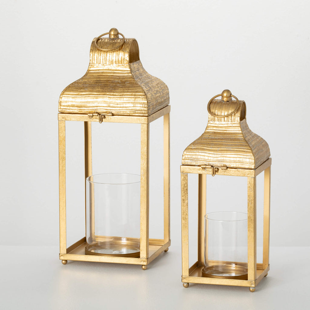 Metallic Gold Lantern Set     