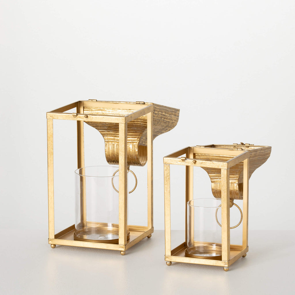 Metallic Gold Lantern Set     