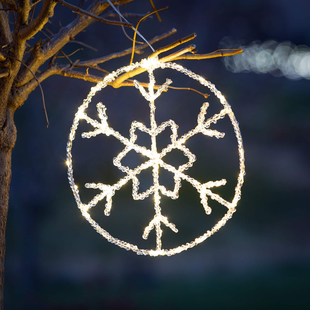 Lighted Snowflake Circle      