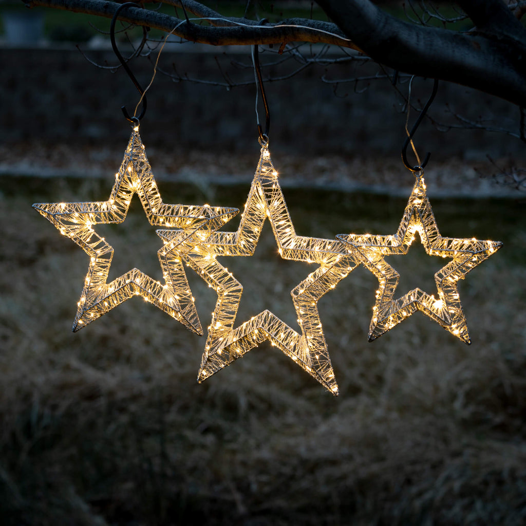 Silver Lighted Star Trio      