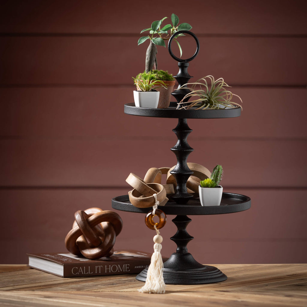 Black Metal Tiered Tray       