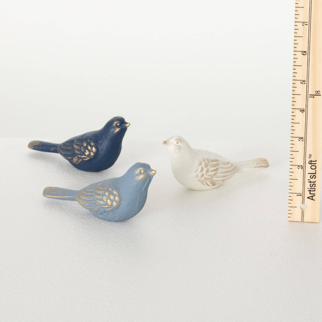 Color-Washed Bird Figurines   