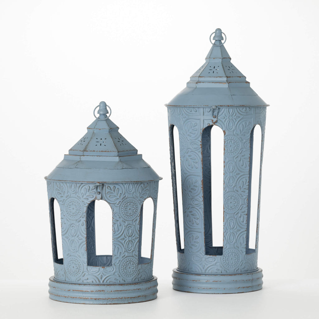 Gazebo-Style Metal Lantern Set