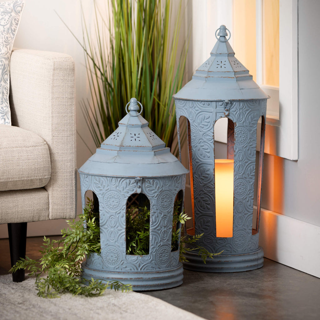 Gazebo-Style Metal Lantern Set