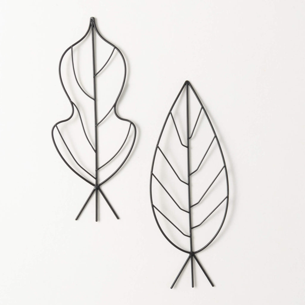 Wire Leaves Plant Arbor Set   