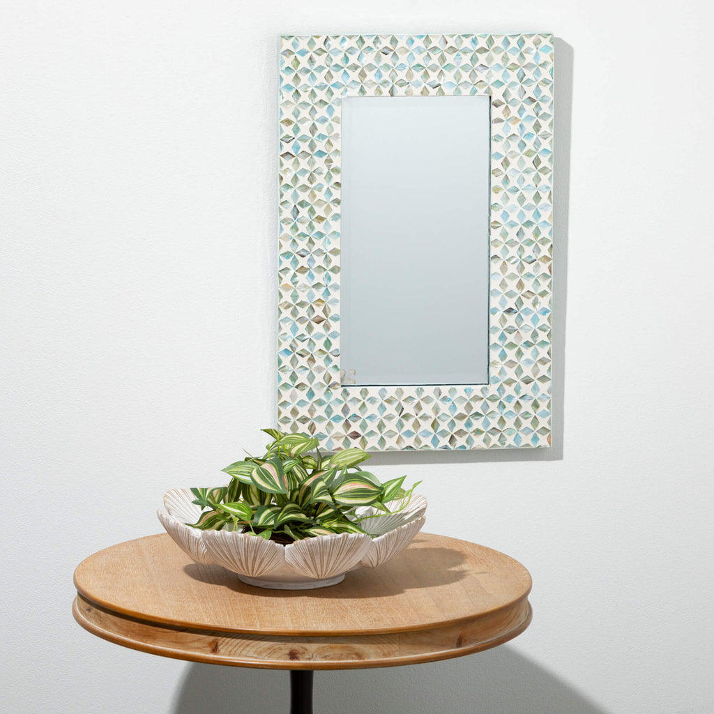 Capiz Trim Mirror             