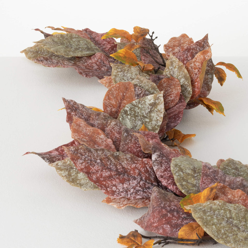 Warm Fall Mixed Leaf Garland  