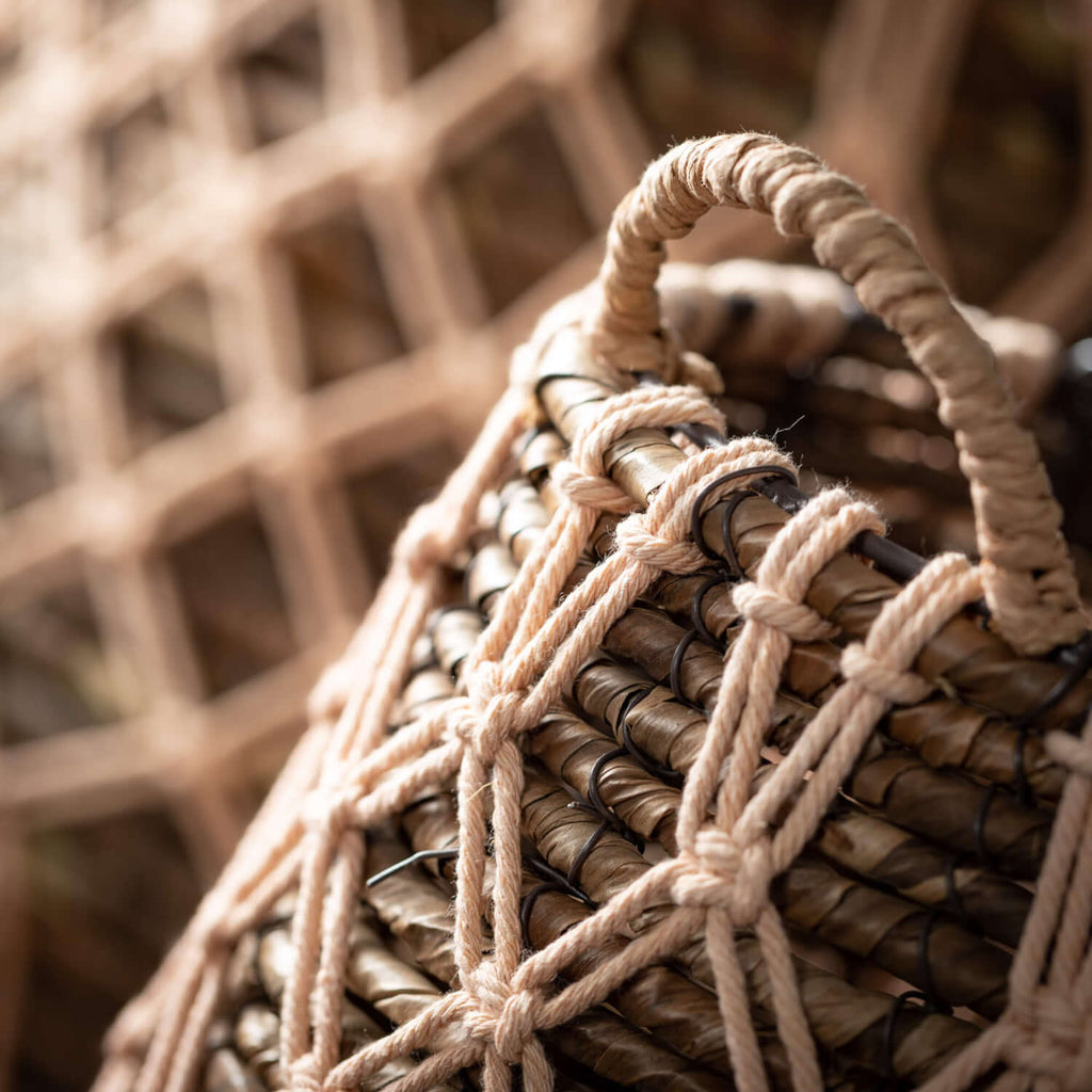 Boho Baskets With Macrame     