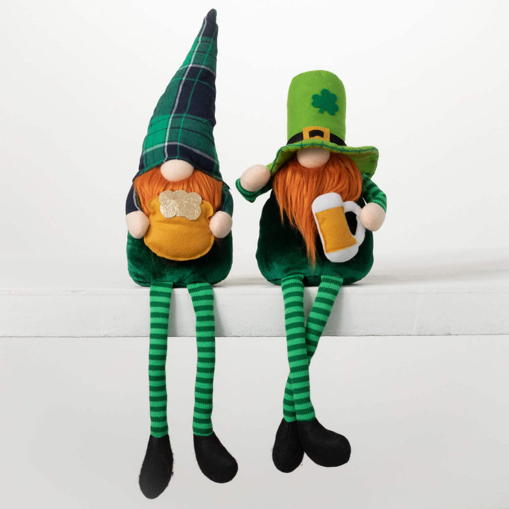 St. Patrick Plush Gnome Set 2 