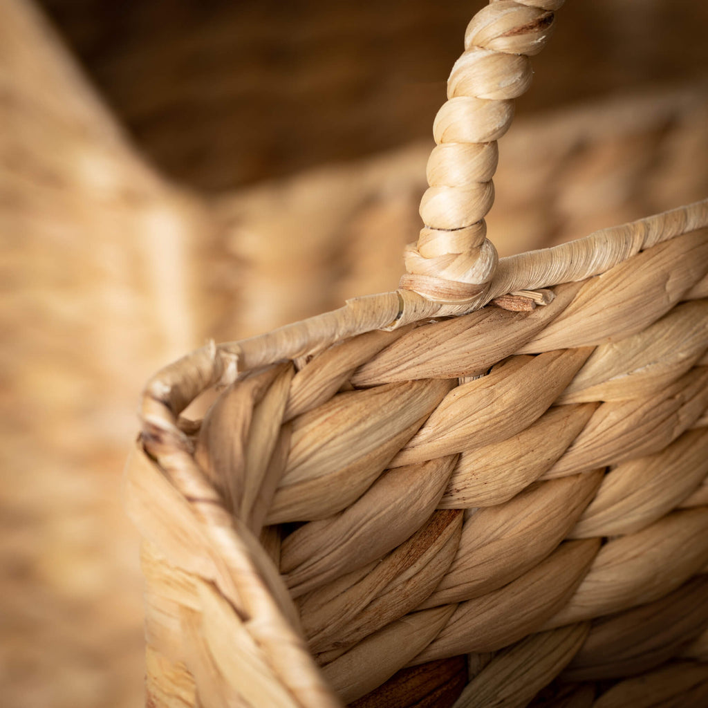 Natural Handled Floor Baskets 