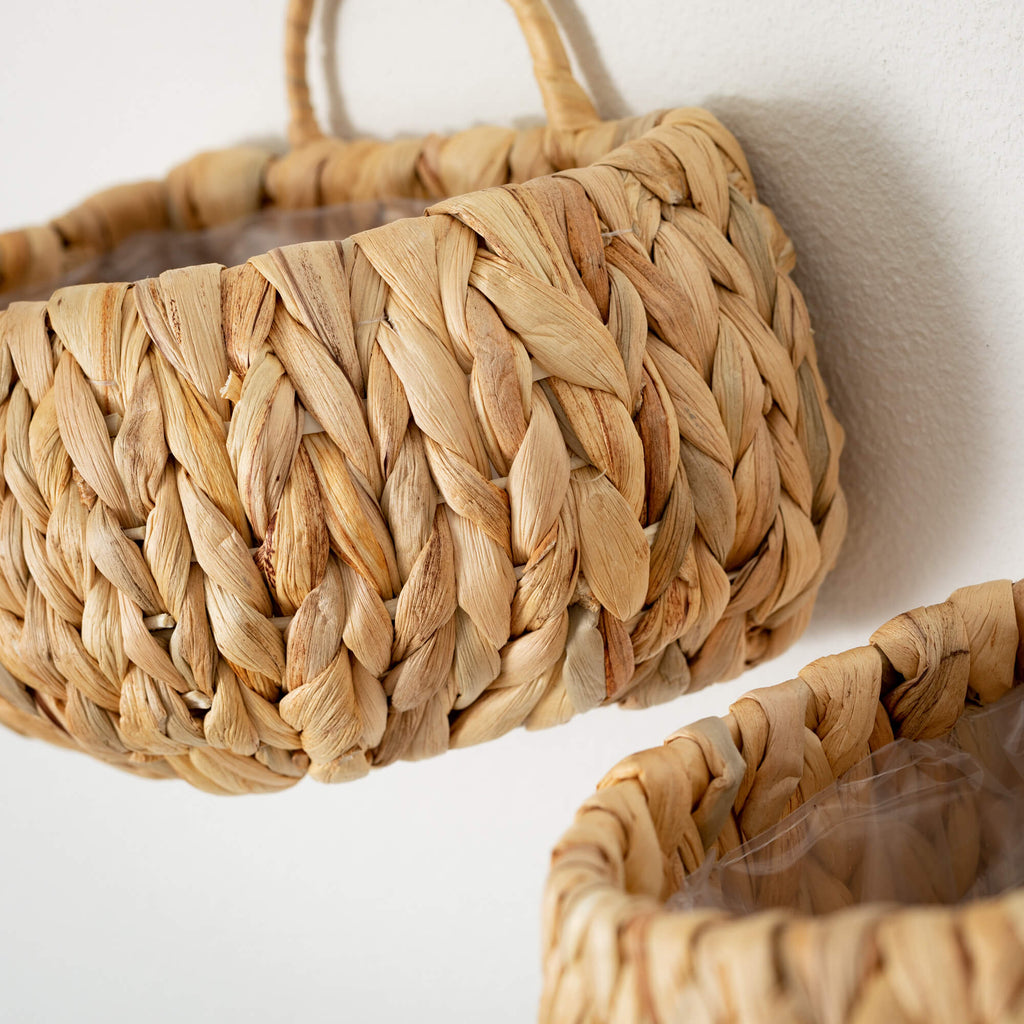 Natural Wall Basket Set Of 2  