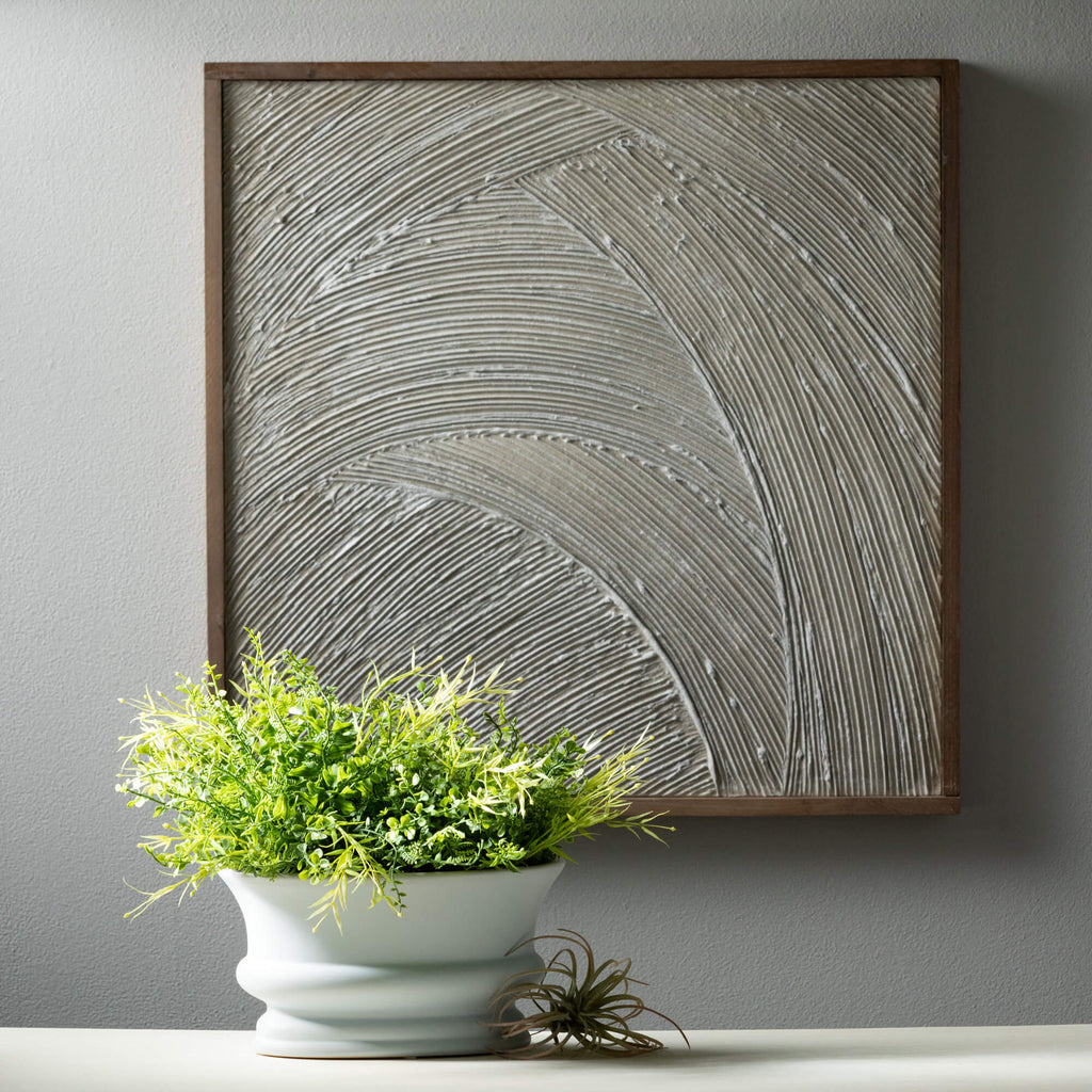 Textured Neutral Wall Decor   