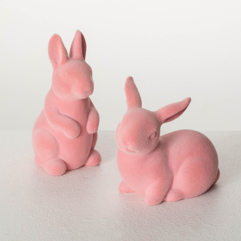 Baby Pink Bunny Figurines     